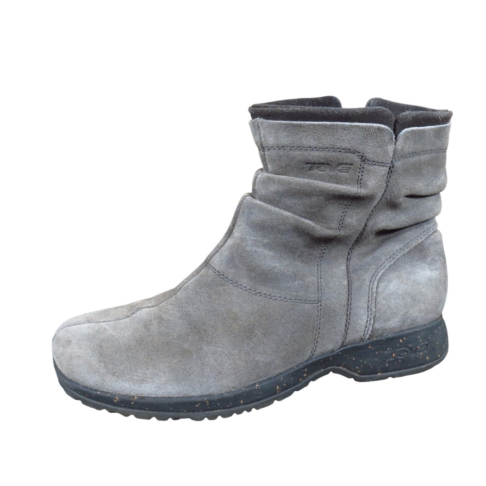 Teva Capistrano Womens Ankle Boots Size 7.5 Outdoor Walking Gray Suede Zip Up
